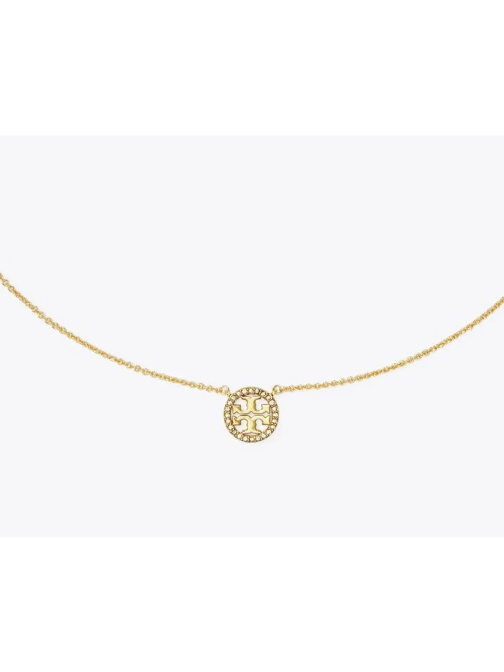 NEW!! Tory Burch Gold Miller Pave Necklace and Dangle Earring Set!